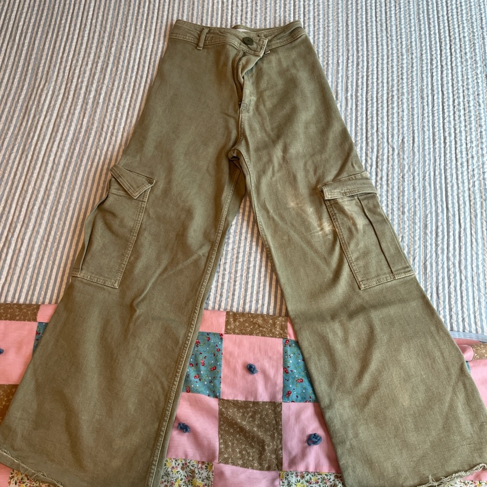 Zara Khaki Utility Trousers